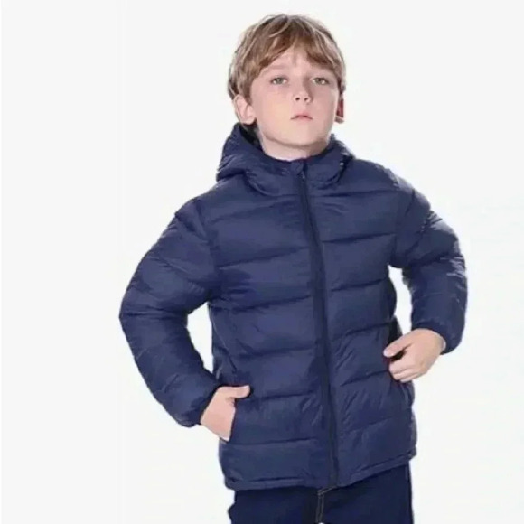 New Cecorc Boy’s Puffer Jacket Coat Dark Blue Size 10-12 NWT - Picture 4 of 10